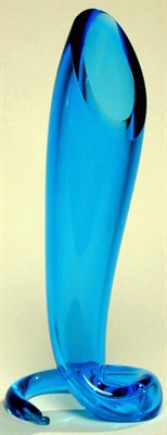 Lot 696 - Glass Vase Of flaring swirl form.