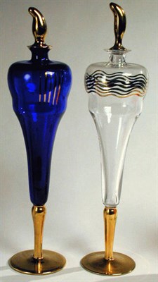 Lot 173 - Two Italian Glass Stoppered Bottles