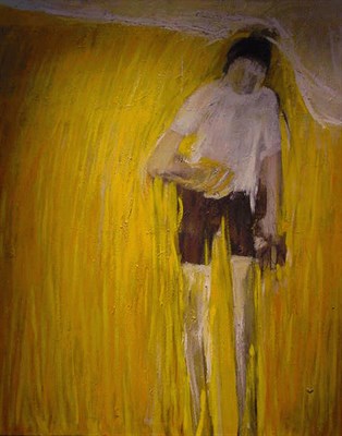 Lot 1 - 20th Century School YOUNG BOY, YELLOW GROUND...