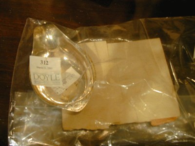 Lot 312 - Georgian Silver Pap Bowl Approximately 10 ounces.