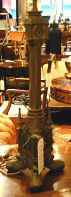 Lot 405 - Pair of Gothic Revival Style Gilt-Metal Lamps