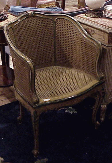 Lot 236 - Pair of Louis XV Style Painted Armchairs