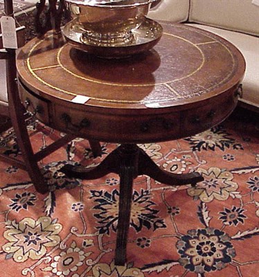 Lot 424 - Regency Style Mahogany Drum Table