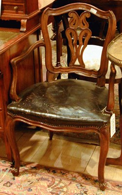 Lot 442 - Pair of Louis XV Style Mahogany Armchairs