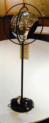 Lot 339 - Chrome and Metal Lamp The gimbal-mounted...