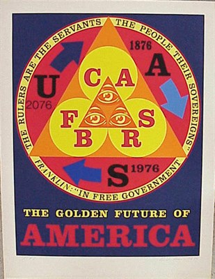 Lot 101 - Robert Indiana THE GOLDEN FUTURE OF AMERICA (S....