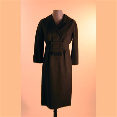 Lot 615 - Galanos Charcoal Gray Afternoon Sheath...