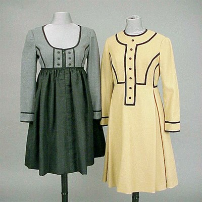 Lot 616 - Two Geoffrey Beene Wool Dresses American, mid...