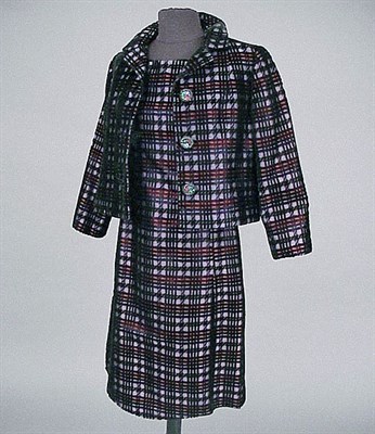 Lot 608 - Pettullo-Jo Copeland Silk and Velvet Plaid...