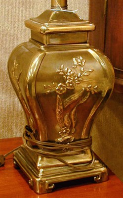 Lot 203 - Group of Three Asian Style Gilt-Metal Lamps