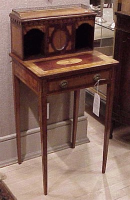 Lot 250 - Sheraton Style Maple and Mahogany Lady's...