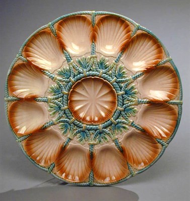 Lot 776 - Set of Eleven Sarreguemines Majolica Oyster...