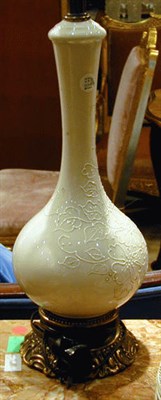 Lot 279 - Pair of Floral-Decorated Porcelain Lamps