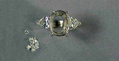 Lot 518 - Platinum and Diamond Ring Mounting and Group...