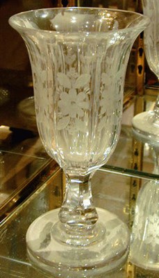 Lot 303 - Group of Six Colorless and Pressed Glass Vases