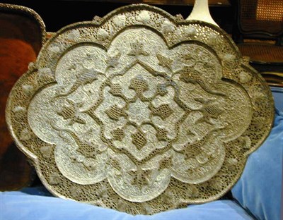 Lot 314 - Thai Silver Plated Pierced Oval Tray