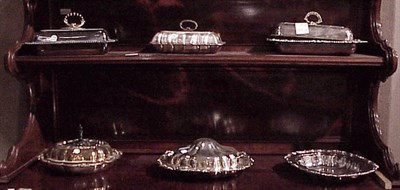 Lot 317 - Group of Six Silver Plated Entree Dishes with...