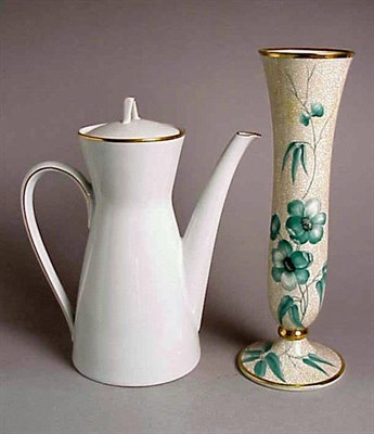 Lot 200 - Pair of Rosenthal Pottery Vases Each of shaped...