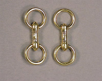 Lot 331 - Pair of Gold Cufflinks 14 kt. yellow gold,...
