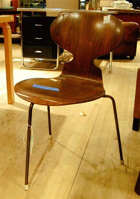 Lot 162 - Rosewood, Plywood and Metal Ant Chair Arne...