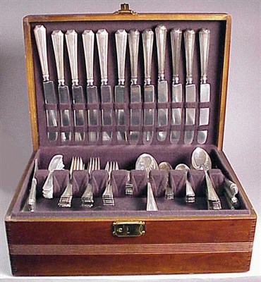 Lot 350 - Durgin Sterling Silver Flatware Service In the...