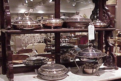 Lot 354 - Group of Six Silver Plated Covered Dishes