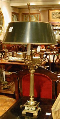 Lot 367 - Louis XVI Style Brass Bouillotte Lamp