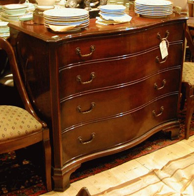Lot 388 - Georgian Style Mahogany Serpentine-Front Chest...