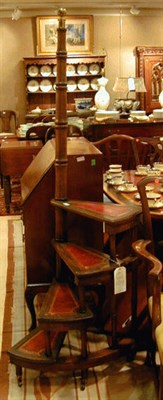 Lot 396 - Regency Style Mahogany Spiral Library Steps