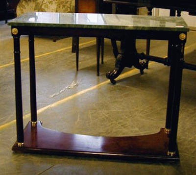 Lot 650 - Empire Style Marble Top Mahogany Console