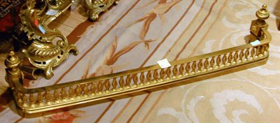 Lot 410 - Louis XVI Style Brass Fire Fender