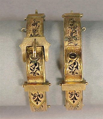 Lot 65 - Pair of Victorian Gold-Filled Bracelets The...
