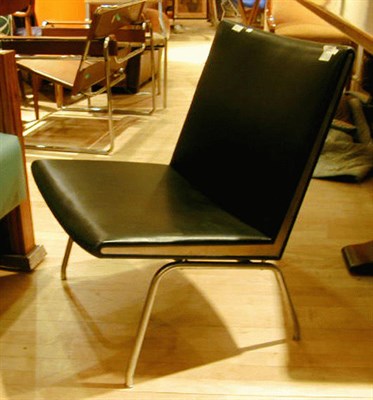 Lot 160 - Danish Modern Upholstered Metal Lounge Chair...