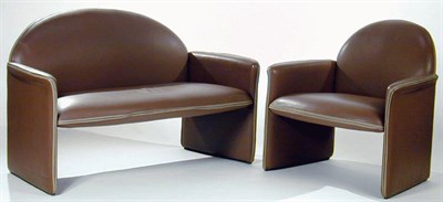 Lot 324 - Stendig Leather Seating Group Comprising a...