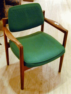 Lot 217 - Pair of Upholstered Teak Armchairs Jens Risom...