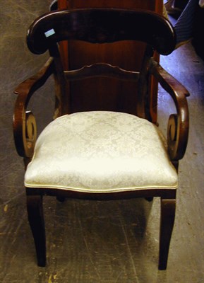 Lot 447 - Pair of Classical Style Mahogany Armchairs