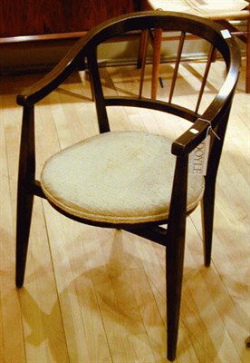 Lot 215 - Three Upholstered Metal Armchairs Edward...