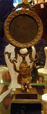 Lot 477 - Brass Figural Clock