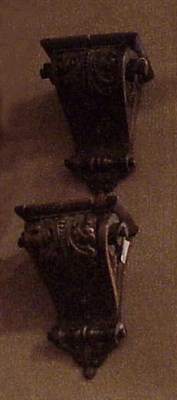 Lot 496 - Pair of Carved Walnut Brackets