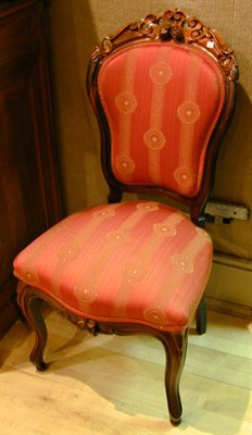 Lot 761 - Pair of Rococo Revival Carved Walnut Side...