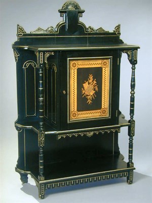 Lot 768 - Aesthetic Movement Gilt Incised Ebonized Music...