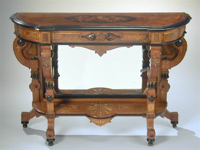 Lot 770 - Eastlake Gilt Incised Walnut Console The...