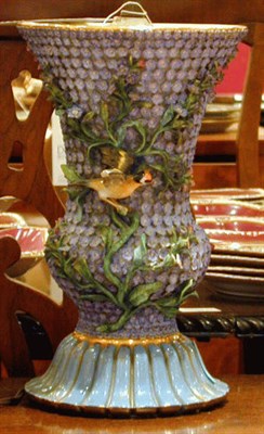 Lot 517 - Pair of English Porcelain Lamps