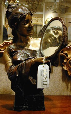 Lot 523 - Art Nouveau Style Bronze Bust