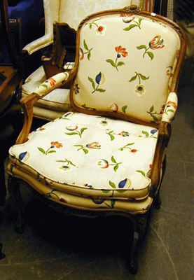 Lot 571 - Louis XV Style Upholstered Armchair