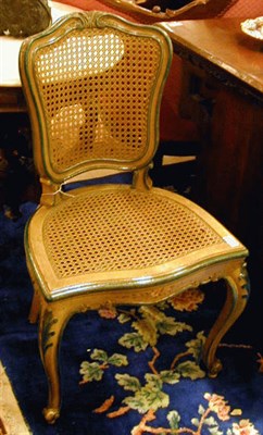 Lot 236A - Pair of Louis XV Style Painted Side Chairs En...