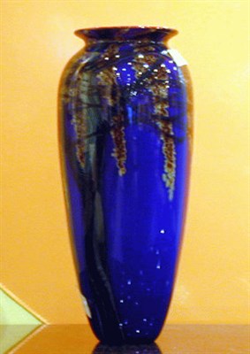Lot 295 - Art Glass Vase Of tall ovoid form, worked in...