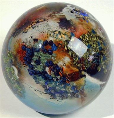 Lot 302 - Art Glass Sphere Josh Simpson Worked in...