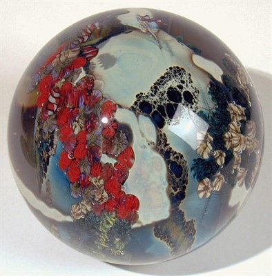 Lot 300 - Art Glass Sphere Josh Simpson Worked in...