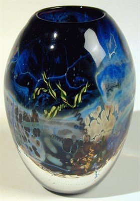 Lot 301 - Art Glass Vase Josh Simpson Worked in...